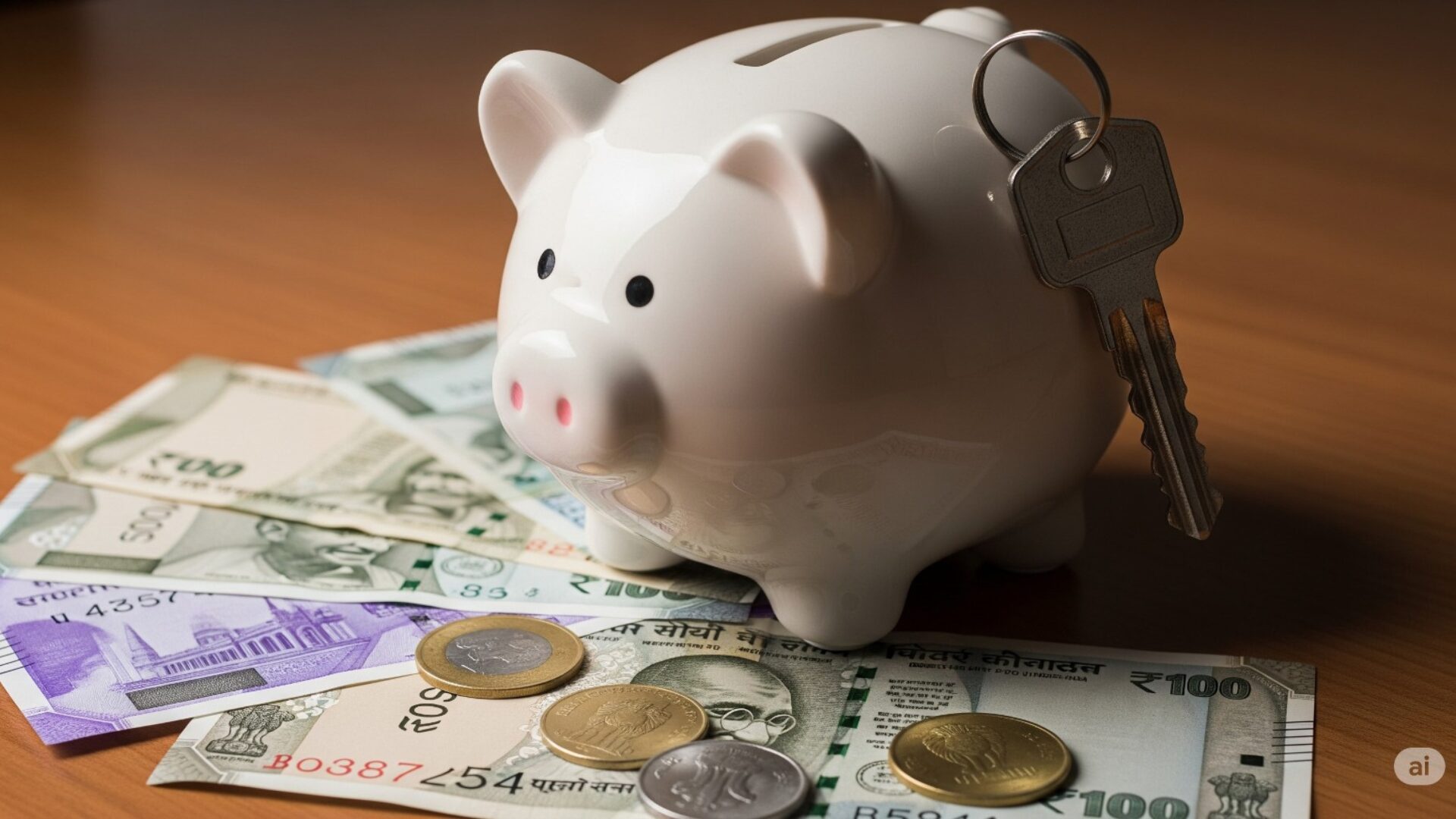Calculator and financial documents for budgeting
