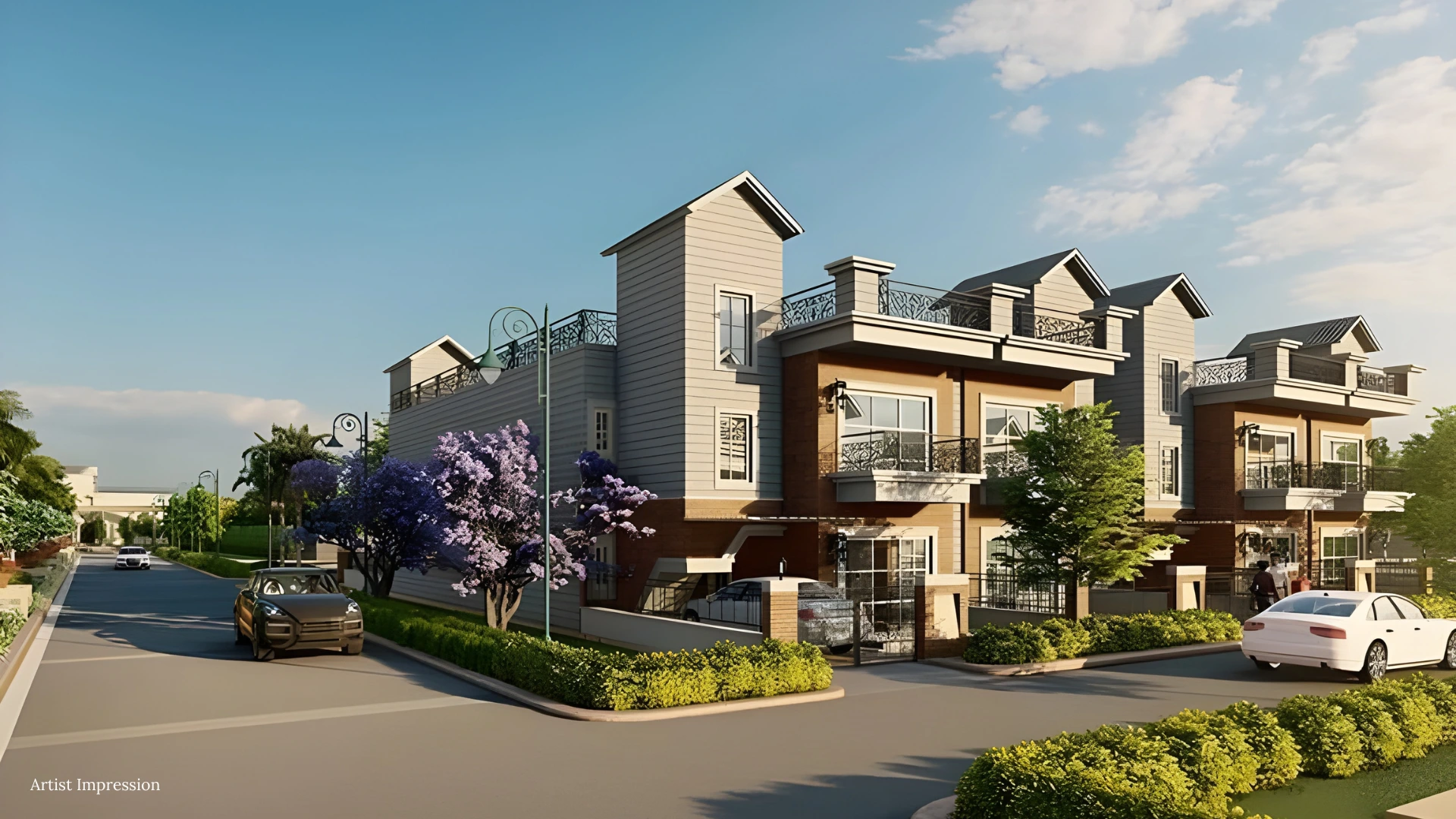 Eldeco Imperia township wide angle aerial view luxury residential project Lucknow
