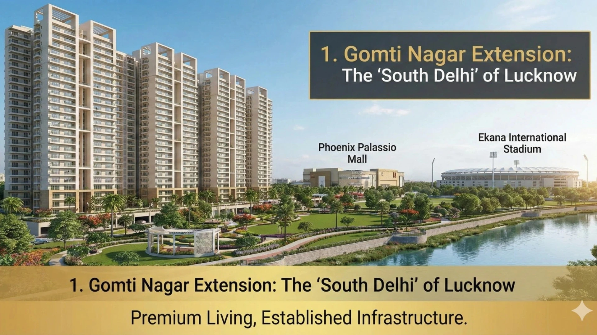 Gomti Nagar Extension high rise apartments for investment